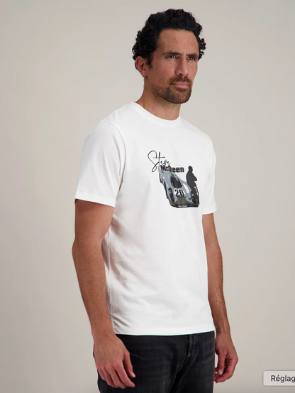 T-shirt Steve McQueen – Pose - White