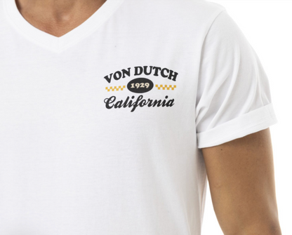T-shirt Von Dutch Café - blanc