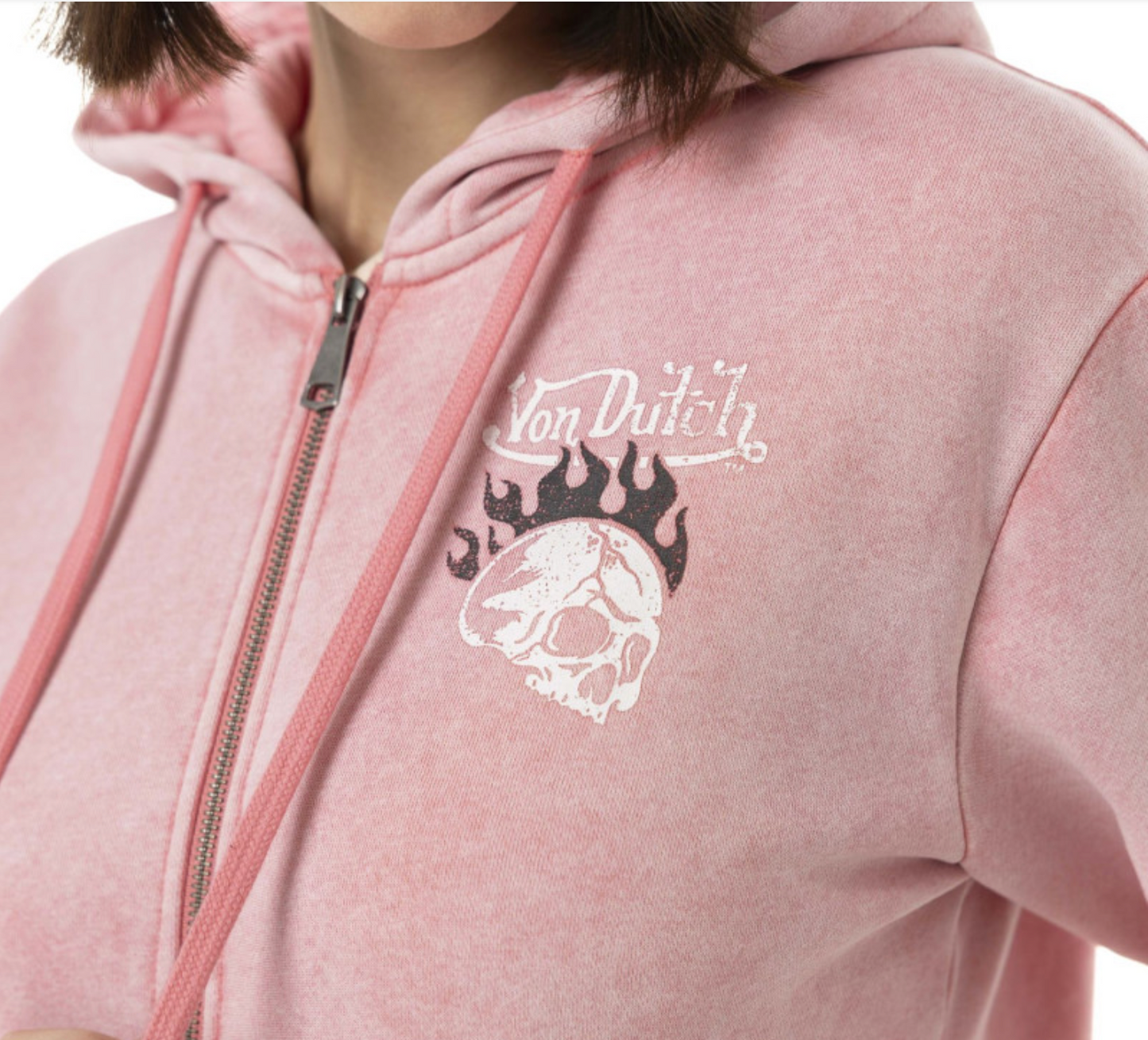 Sweat à capuche Von Dutch rose - Femmes