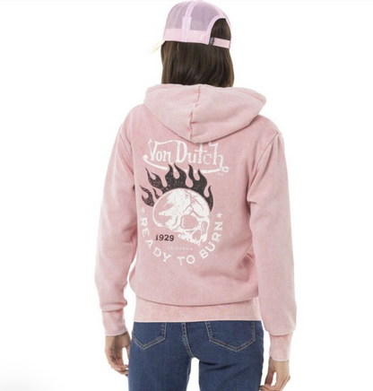 Sweat à capuche Von Dutch rose - Femmes