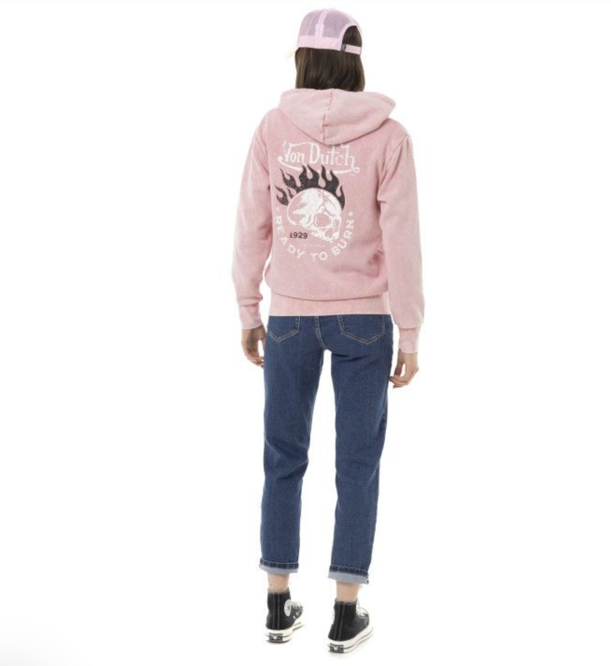 Sweat à capuche Von Dutch rose - Femmes