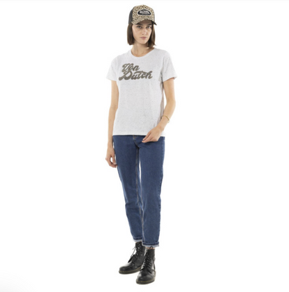 T-shirt Von Dutch logo perlé - Femmes