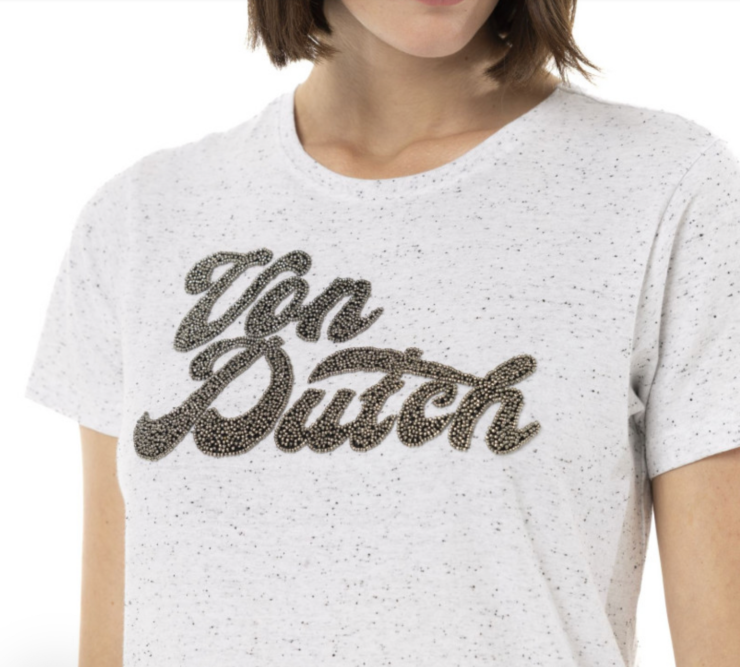 T-shirt Von Dutch logo perlé - Femmes