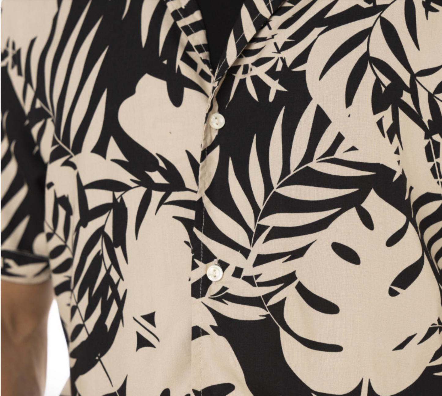 Chemisette Von Dutch Palm Leaves  – Noir