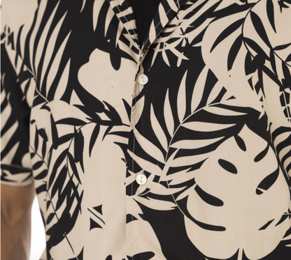 Chemisette Von Dutch Palm Leaves  – Noir