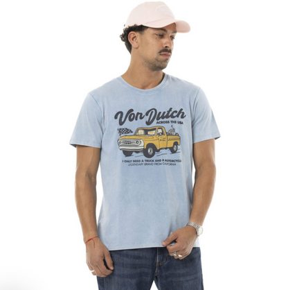 T-shirt Von Dutch Pickup Vintage – Bleu