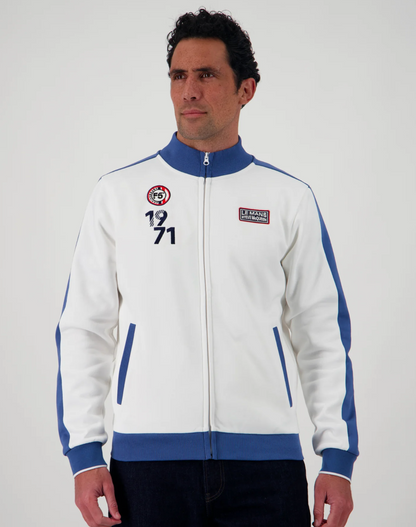Sweat zippé Steve McQueen – Rétro - Blanc