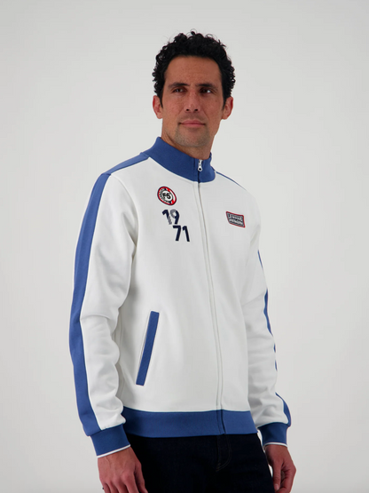 Sweat zippé Steve McQueen – Rétro - Blanc