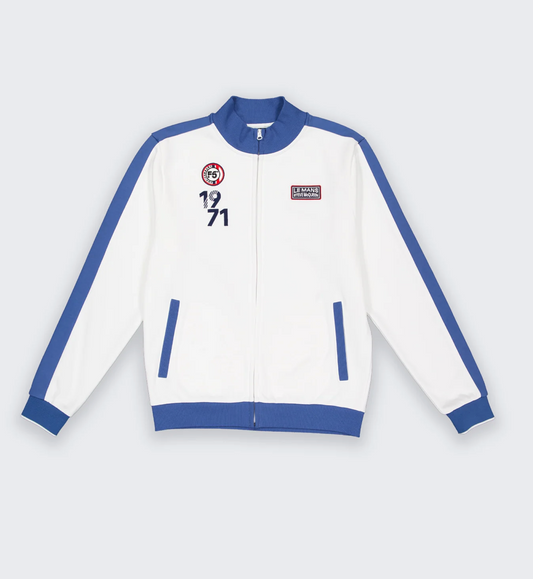 Sweat zippé Steve McQueen – Rétro - Blanc