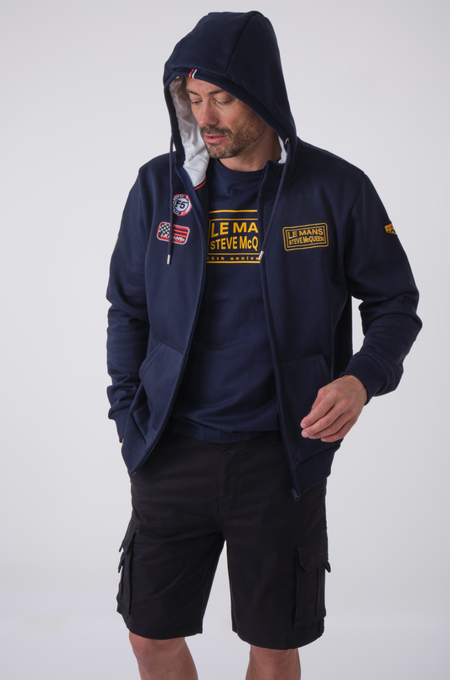 Sweat zippé Steve McQueen – FAST - navy