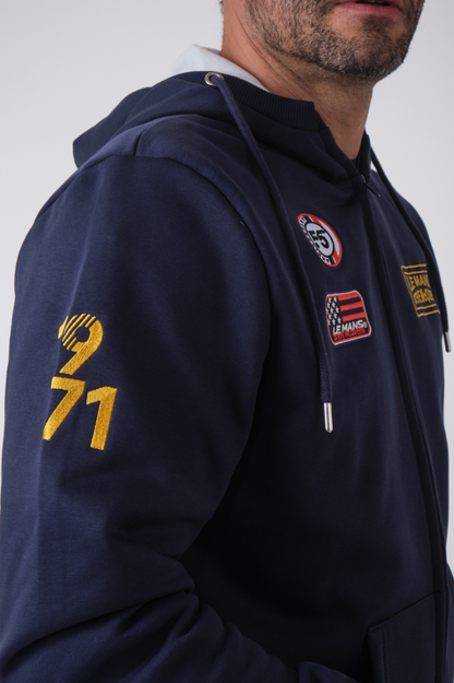 Sweat zippé Steve McQueen – FAST - navy