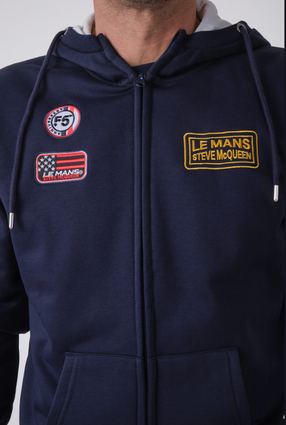 Sweat zippé Steve McQueen – FAST - navy