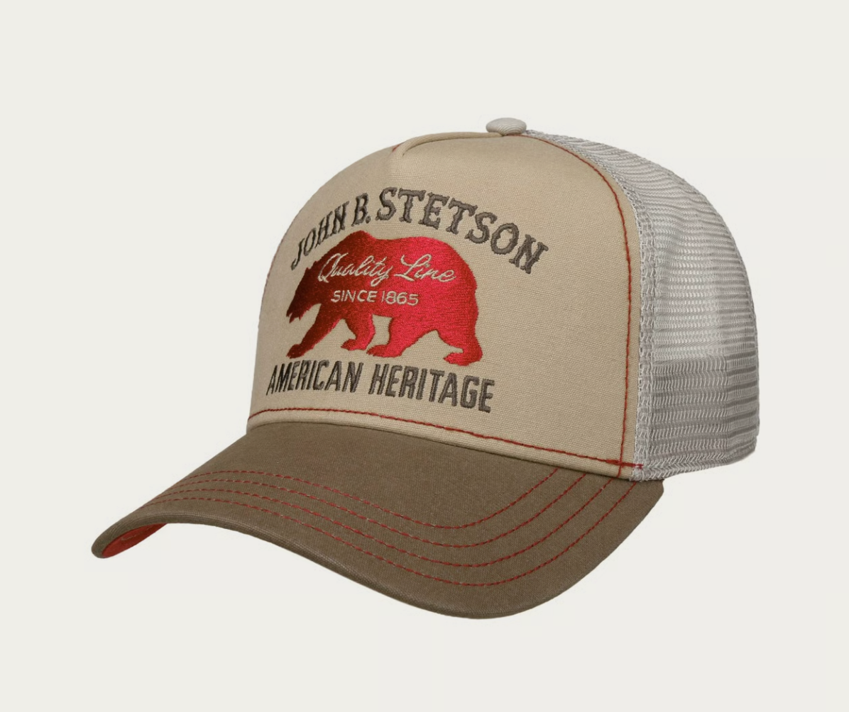 Casquette Trucker Stetson American Heritage Beige | Un Barbu et Une Blonde