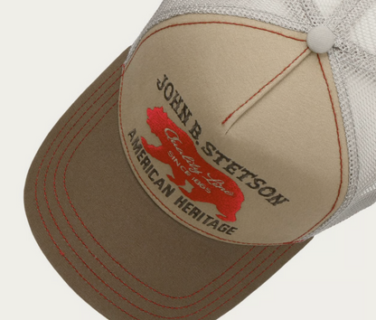 Casquette Trucker Stetson American Heritage Beige | Un Barbu et Une Blonde