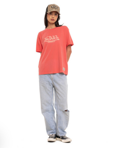 T-shirt femme Von Dutch Originals corail