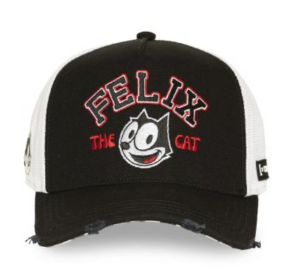 Casquette Trucker Capslab Félix le Chat – Noire & Blanche | Officielle