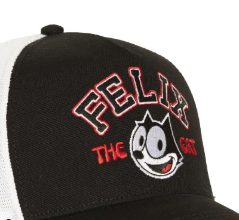 Casquette Trucker Capslab Félix le Chat – Noire & Blanche | Officielle
