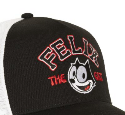 Casquette Trucker Capslab Félix le Chat – Noire & Blanche | Officielle