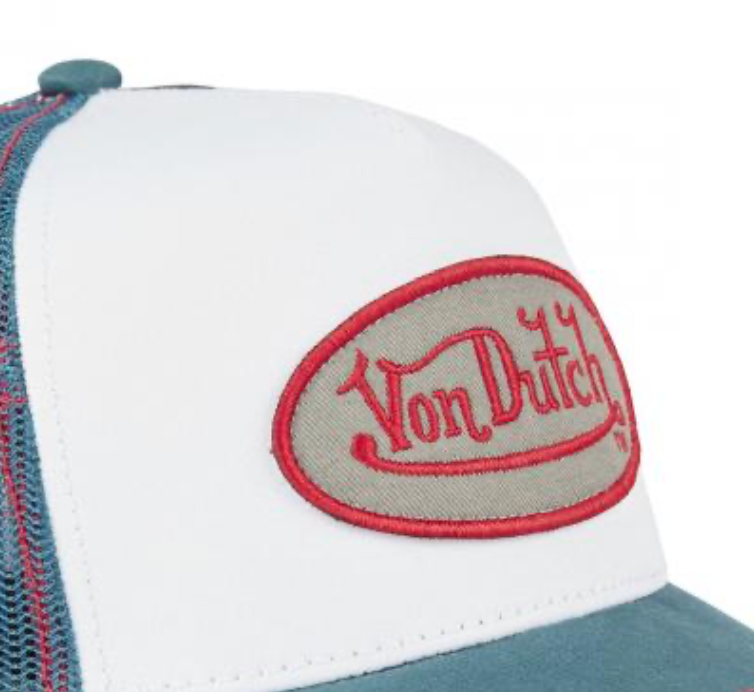 Casquette Trucker Von Dutch Blanche & Bleu Vintage
