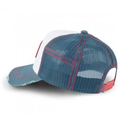 Casquette Trucker Von Dutch Blanche & Bleu Vintage