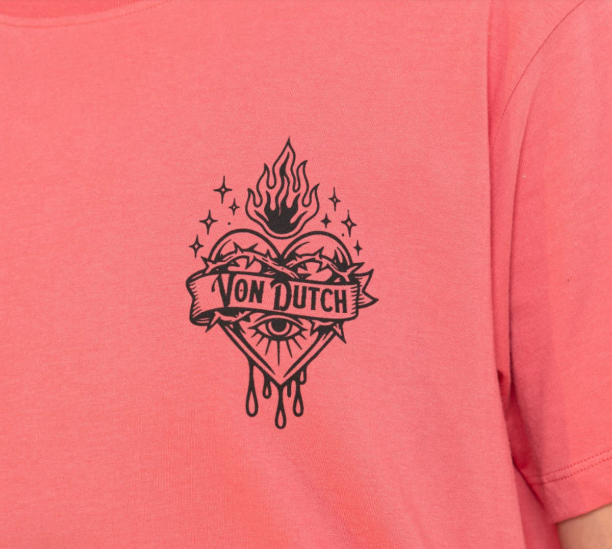 T-shirt Femme Von Dutch Ex-voto – Rose