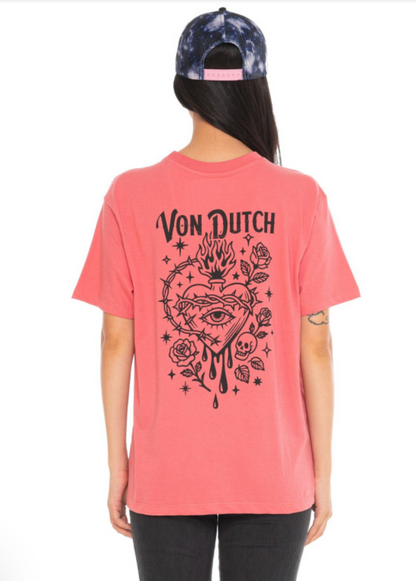 T-shirt Femme Von Dutch Ex-voto – Rose