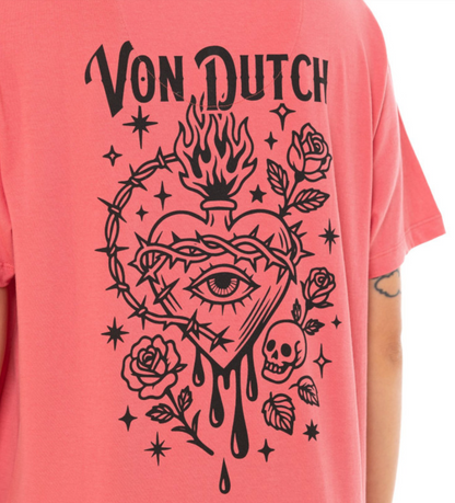 T-shirt Femme Von Dutch Ex-voto – Rose