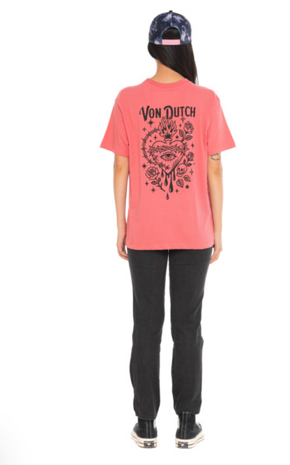 T-shirt Femme Von Dutch Ex-voto – Rose