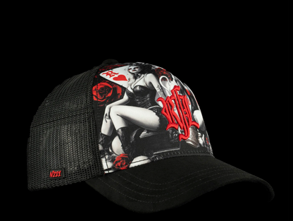 Casquette Rock’nFreeLife POKER FACE N°281 Édition Limitée | Un Barbu et Une Blonde