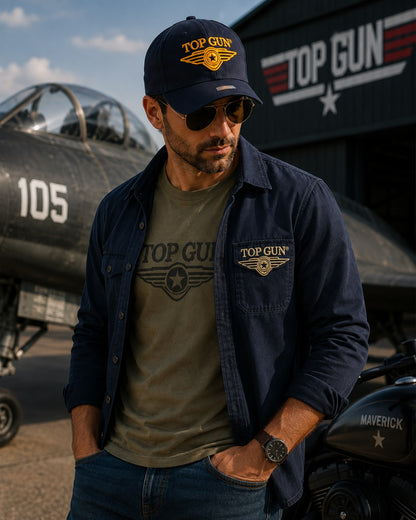 Casquette Top Gun Logo Wings – Navy / Jaune