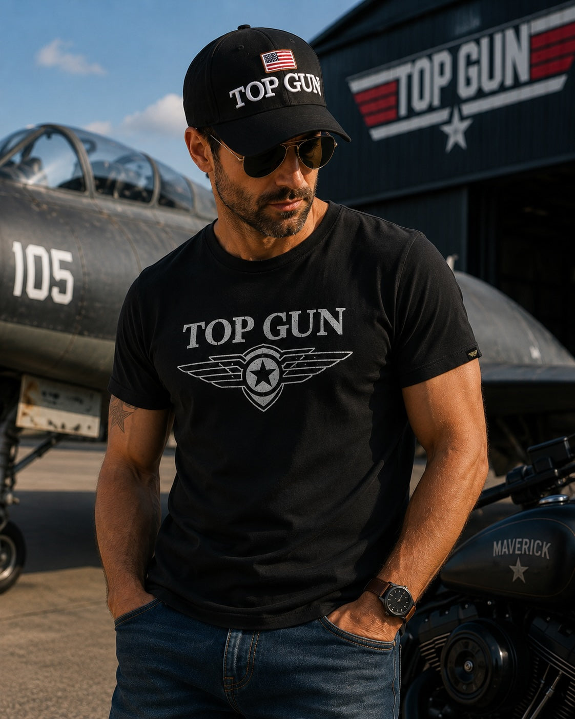 Casquette Top Gun – Noire