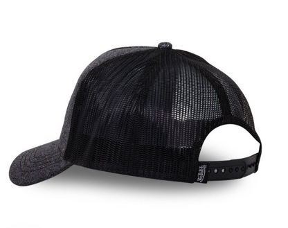 Casquette Von Dutch Trucker Glitter Noir | Logo Brodé Noir