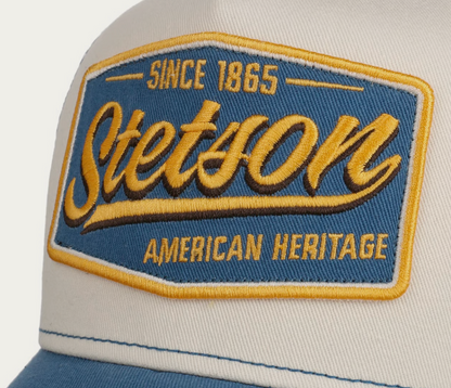 Casquette Trucker Stetson American Heritage Bleu Vintage | Un Barbu et Une Blonde