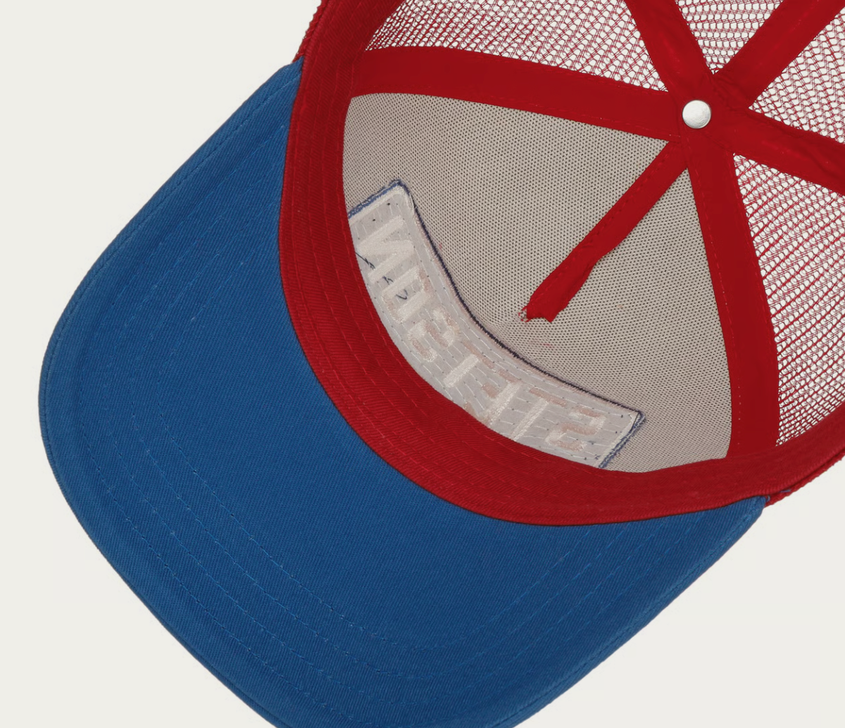 Casquette Trucker Stetson Gasoline Bleu Rouge Vintage | Un Barbu et Une Blonde