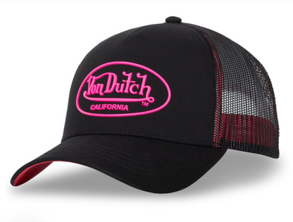Casquette Trucker Von Dutch  – Noir & Rose