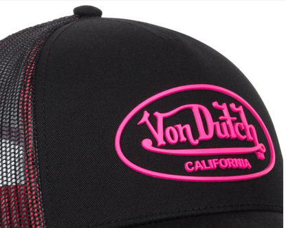 Casquette Trucker Von Dutch  – Noir & Rose