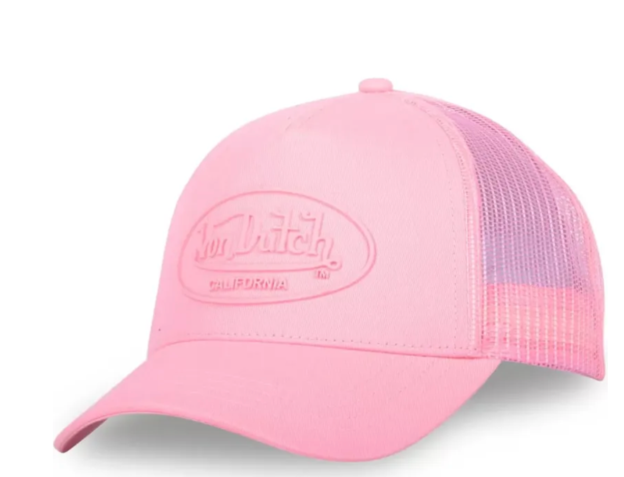Casquette Trucker Von Dutch Logo  – Rose