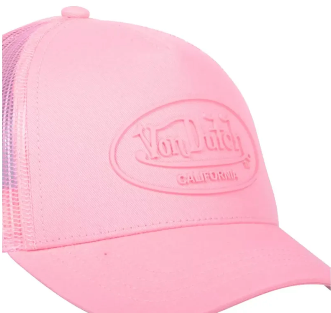 Casquette Trucker Von Dutch Logo  – Rose