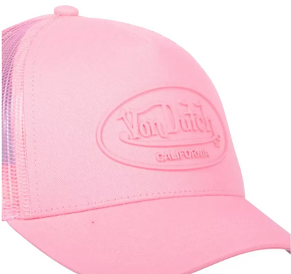 Casquette Trucker Von Dutch Logo  – Rose