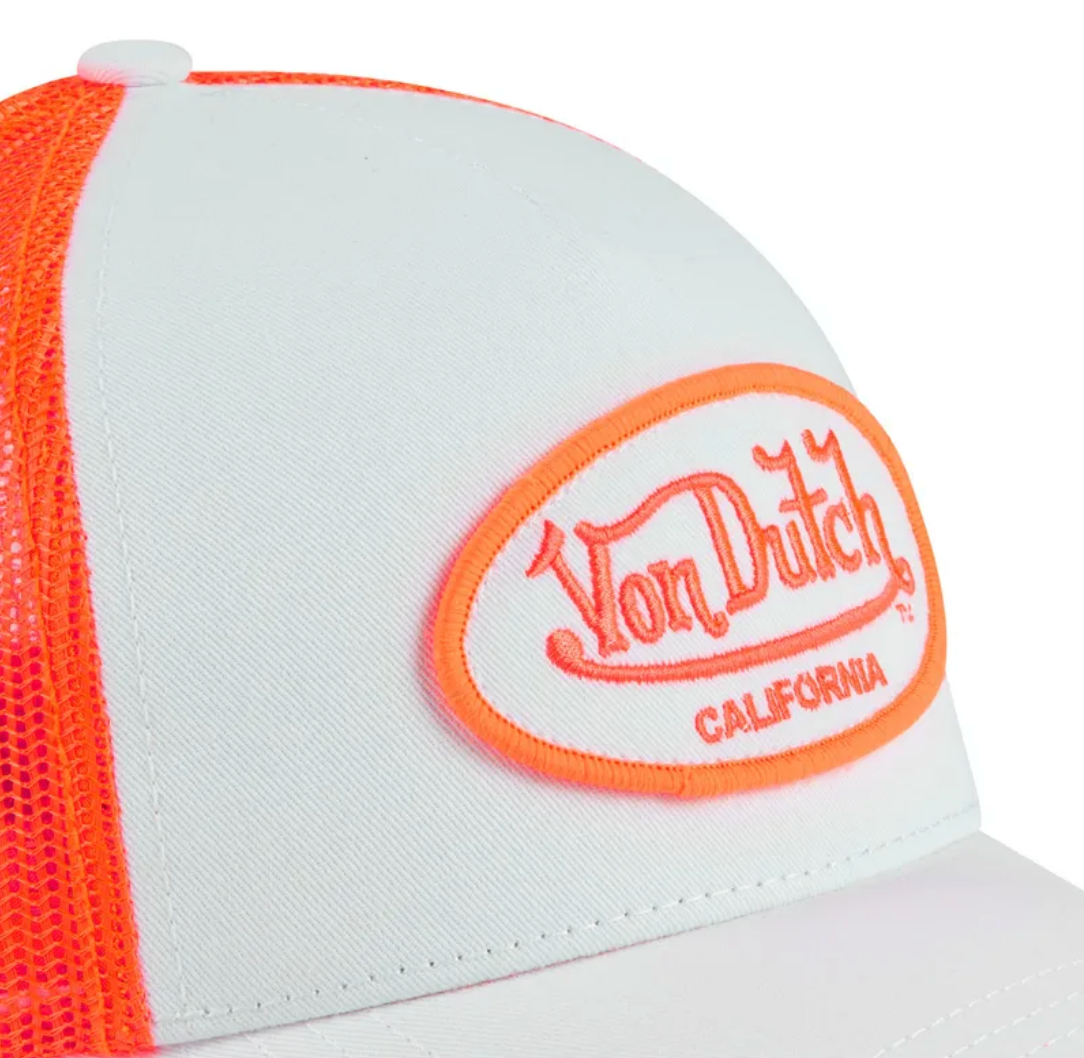 Casquette Trucker Von Dutch – Blanche & Orange