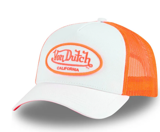 Casquette Trucker Von Dutch – Blanche & Orange