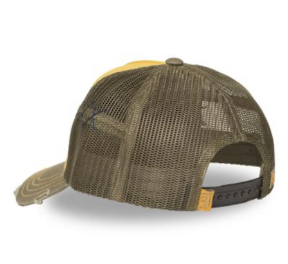 Casquette Trucker Von Dutch Jaune & Kaki Vintage