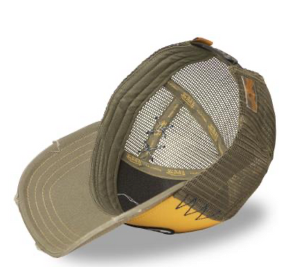 Casquette Trucker Von Dutch Jaune & Kaki Vintage