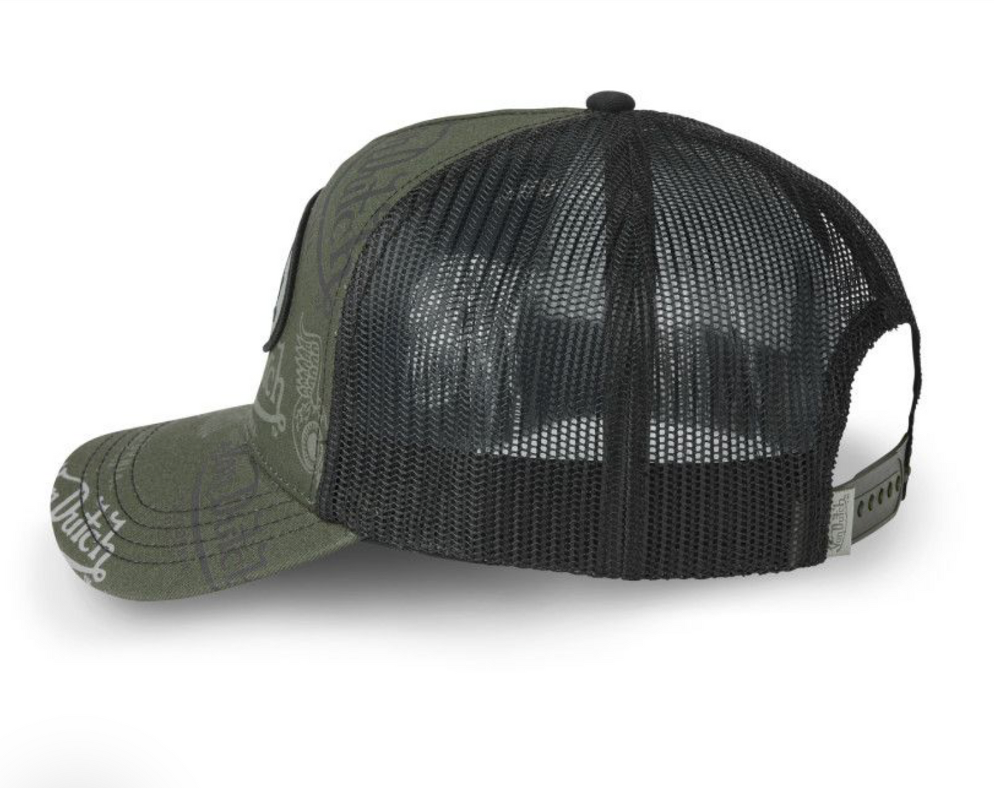 Casquette Trucker Von Dutch All Over – Kaki & Noir