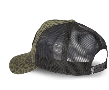 Casquette Trucker Von Dutch Léopard – Kaki & Noir