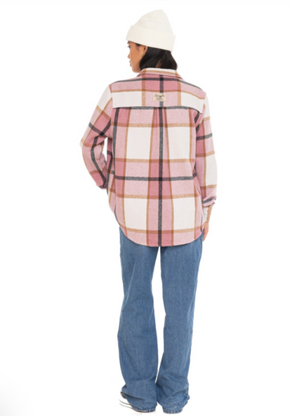 Chemise Femme Von Dutch Lize – Flanelle à carreaux rose