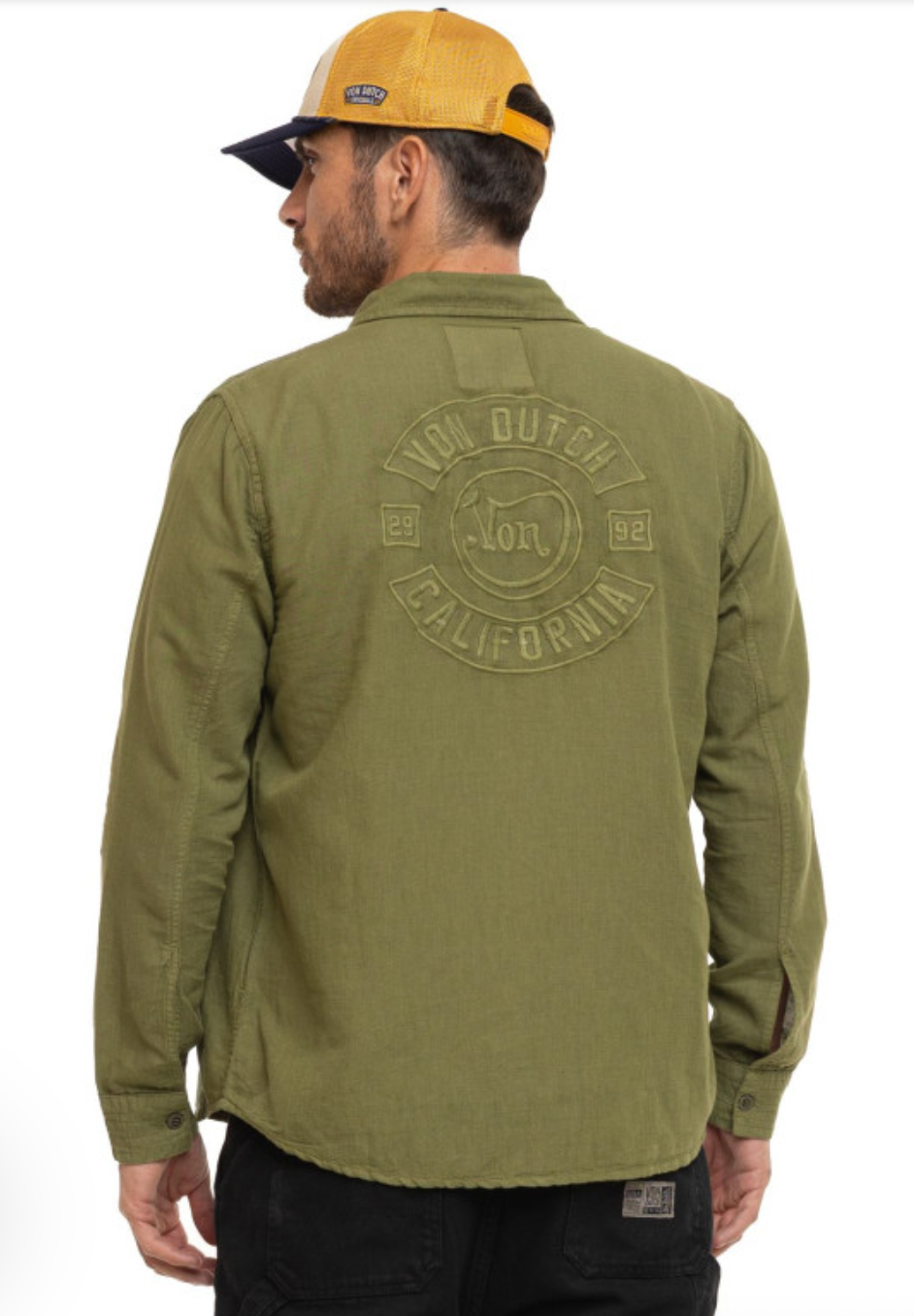 Chemise Homme Von Dutch Mojave – Coton & Lin Kaki