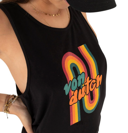 Débardeur Femme Von Dutch Vintage Noir | Un Barbu et Une Blonde