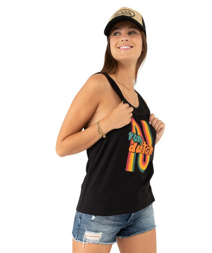 Débardeur Femme Von Dutch Vintage Noir | Un Barbu et Une Blonde