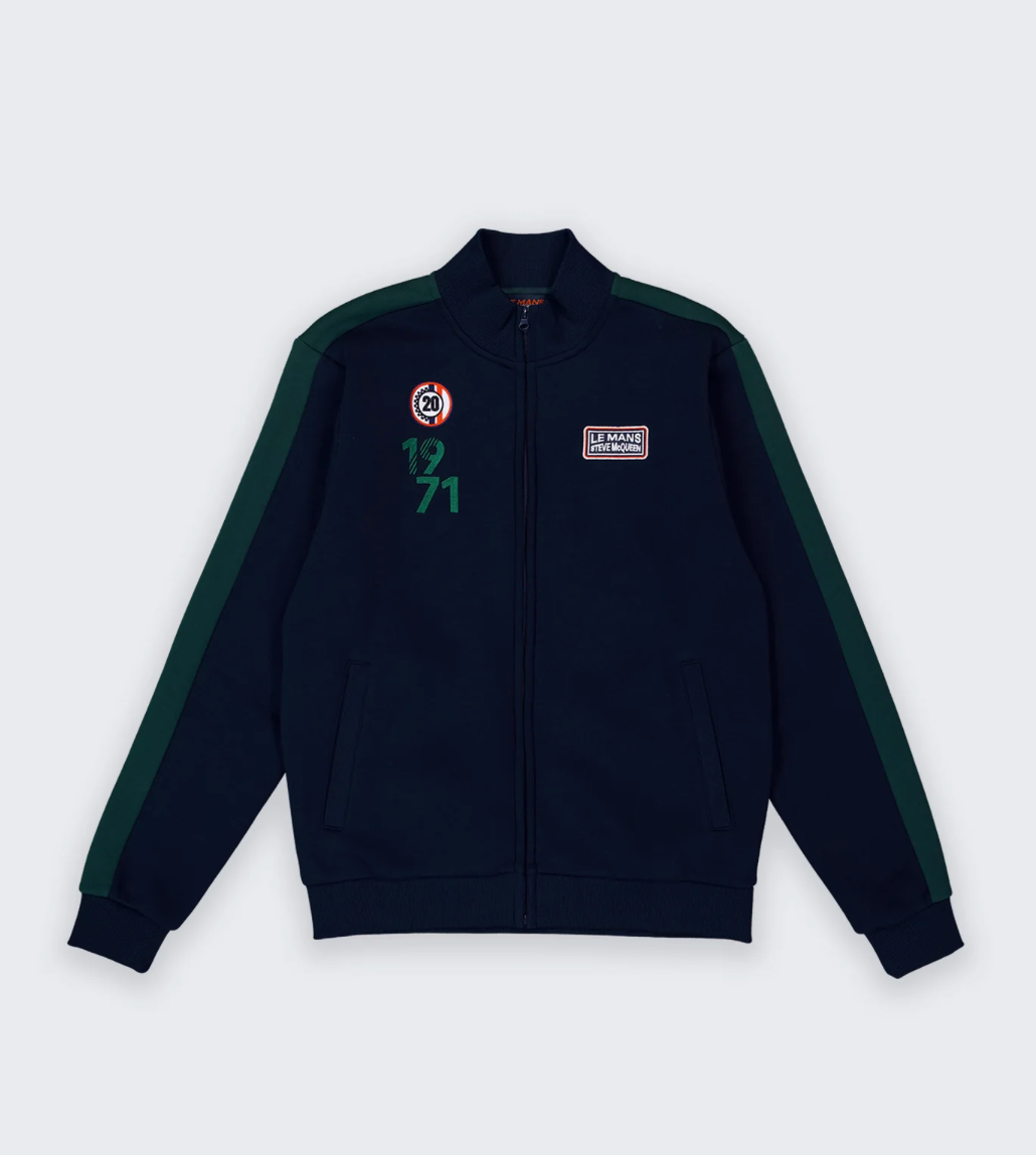 Veste zippée TrackJacket Steve McQueen 1971 Bleu Marine